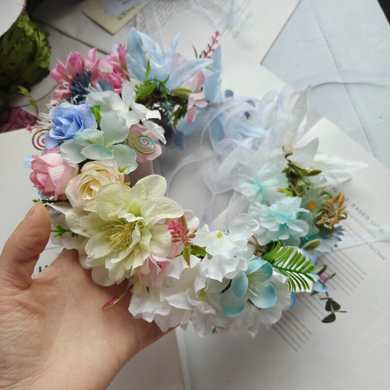 森系仿真花环头饰超仙拍照毕业