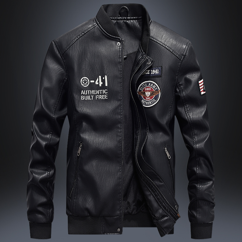 2019春秋新款青年宽松韩版PU皮衣外套机车服男士潮流加绒夹克帅气