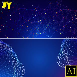 世界地球AI大数据分析线条云端电子电路蓝色科技科幻背景AI素材