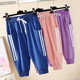 女夏季 胖mm休闲哈伦中裤 纯棉薄款 束脚裤 宽松大码 过膝7分运动短裤