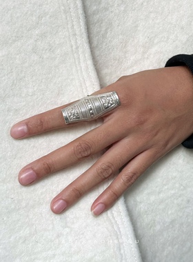 呷的小黑屋纯银戒指990凉山彝纯手工简约戒指小众民族风戒闺蜜