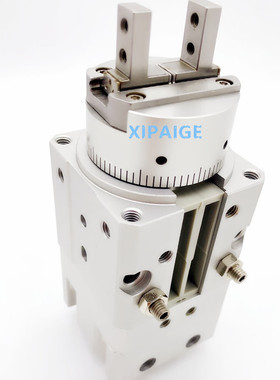 SMC型摆动旋转带夹爪手指气缸MRHQ10D/16D/20D/25D-90S/180S