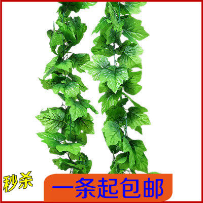 藤花藤假花仿真葡萄叶树藤叶子绿植物壁挂天花板装饰塑料花藤绿叶