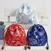 衣柜除味香袋 小香囊挂件 开口笑织锦缎古风圆底小布袋 香包空袋