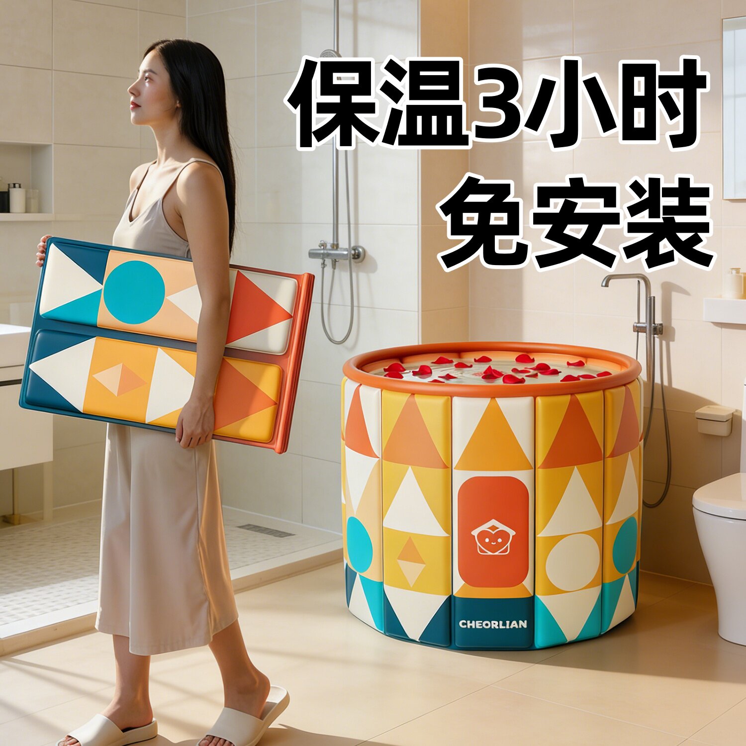 泡澡桶折叠大人家用洗澡桶儿童成人全身沐浴游泳泡浴浴缸浴盆浴桶