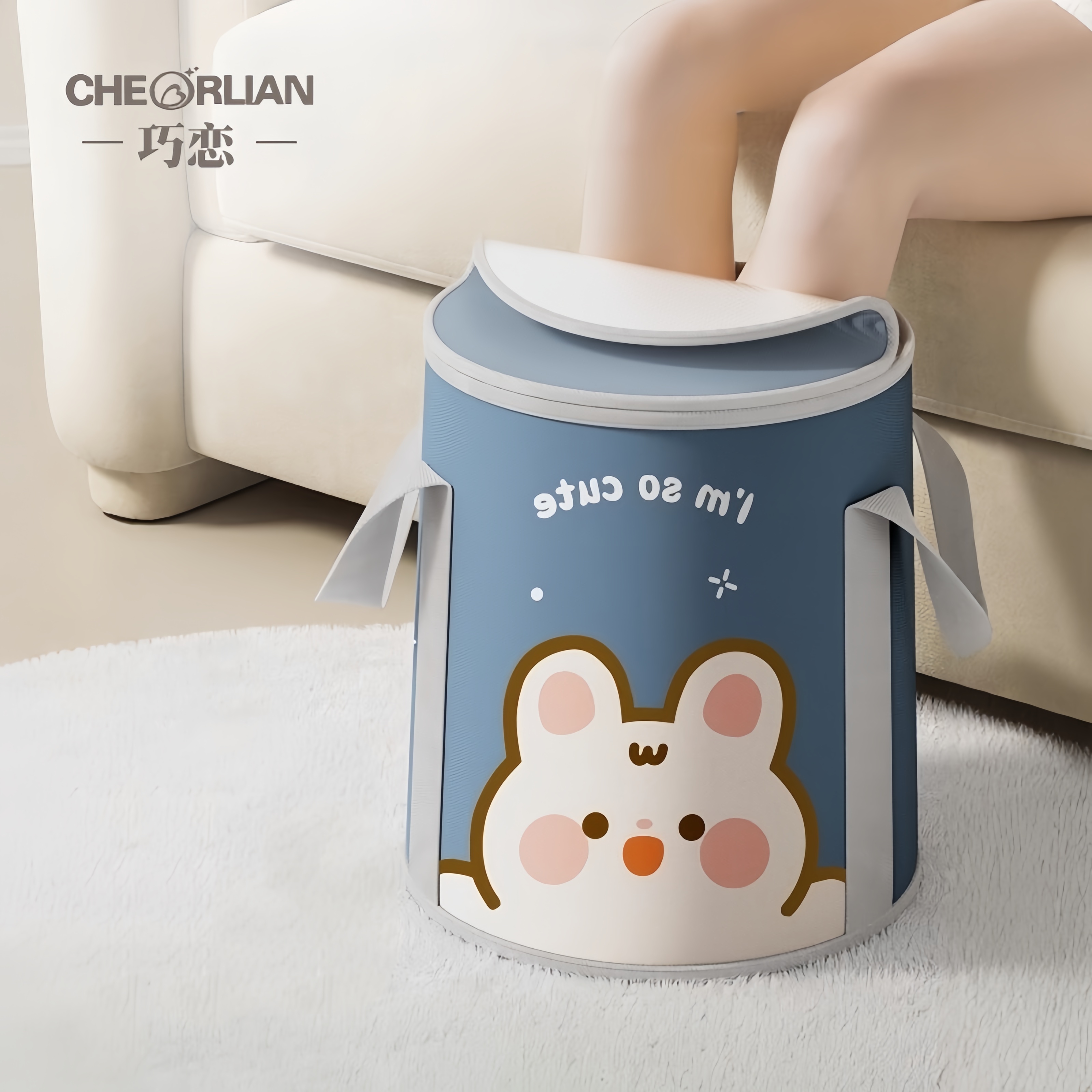 可折叠泡脚桶加厚过小腿持久保温