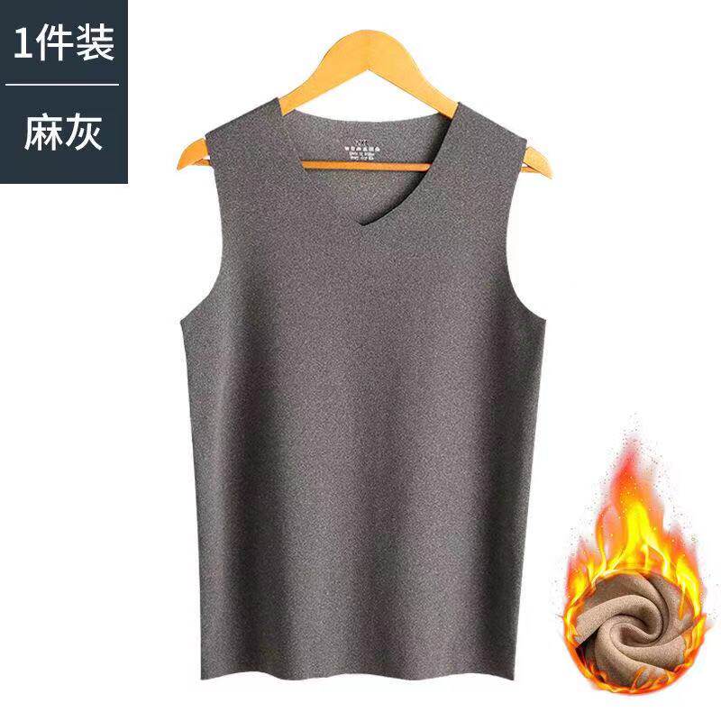 플러스 사이즈 플러스 사이즈 열 조끼 남성 가을 겨울 초대형 원활한 조끼 조끼 자체 가열 벨벳 바닥 셔츠