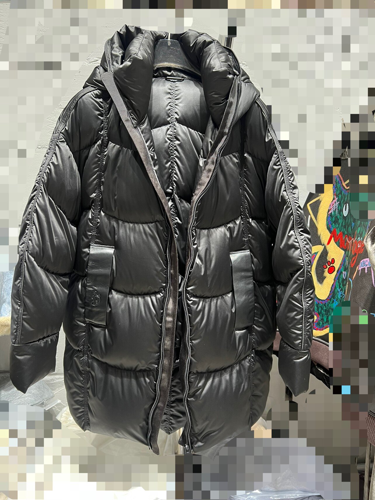 欧洲站2024冬季新品时尚休闲宽松连帽90白鸭绒中长款羽绒服