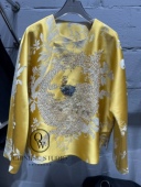 深圳南油 新中式 外套气质蜀锦国风香云纱黄色提花钉珠