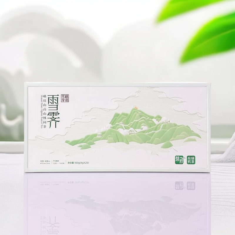 【2026有机春茶】峨眉雪芽高山有机雪霁绿茶早春竹叶茶100g/礼盒