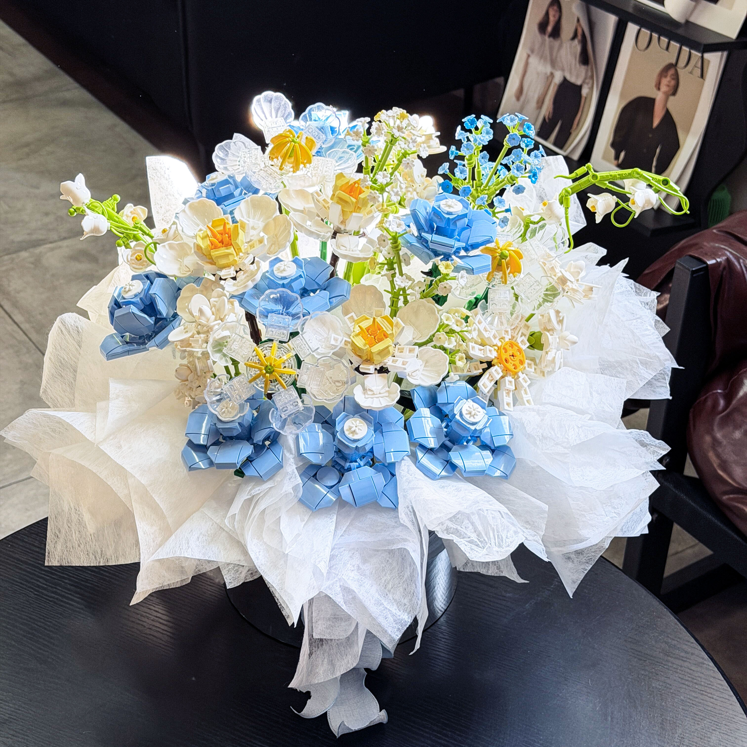 玫瑰积木永生花束套装礼物一整套生日手工diy拼装材料包女生闺蜜图片