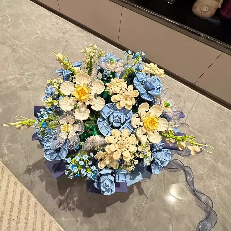 母亲节玫瑰积木永生花束套装礼物生日手工diy拼装女生闺蜜情人节