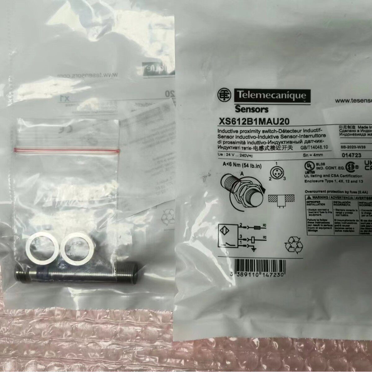 Telemecanique特勒美科电感式接近开关XS612B1MAU20 - 实物图