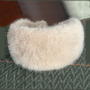 暮亮肤显白浅杏色长丝毛特宽发箍加厚款修脸型大头箍发饰发夹发卡