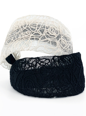 暮线绣蕾丝薄款宽边发箍夏季手工原创发饰 国潮典雅重工质感修脸