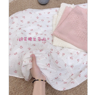春夏甜美温柔风碎花半身裙垂感百褶中长裙 OYS 2680 碎花裙