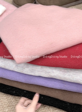 人手三条！[全毛圆领1号]金豆纯色套头宽松长袖毛衣打底衫 6607