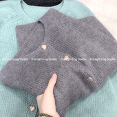 售完无补 爱心扣蜜熊开衫 无缝圆领插肩长袖 特 毛衣外套 83101