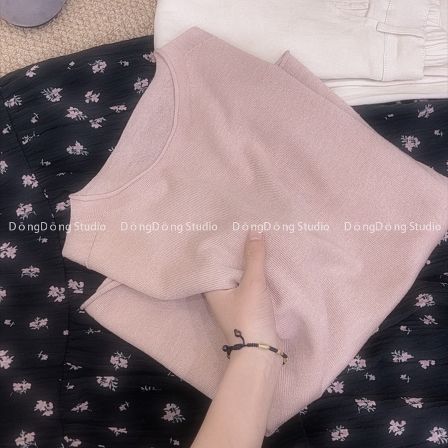 镇店之宝【无缝一体】卷边圆领套头纯色百搭长袖针织衫 YXJ-25005