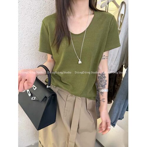 超细腻！/皮肤衣/韩系女士百搭显瘦T恤针织衫【衣长55到58】9100
