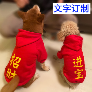 改字小型犬泰迪大型犬金毛拉布拉多春秋冬季 狗狗衣服过年定制秋季