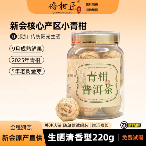 正宗新会小青柑宫廷熟茶生晒清香