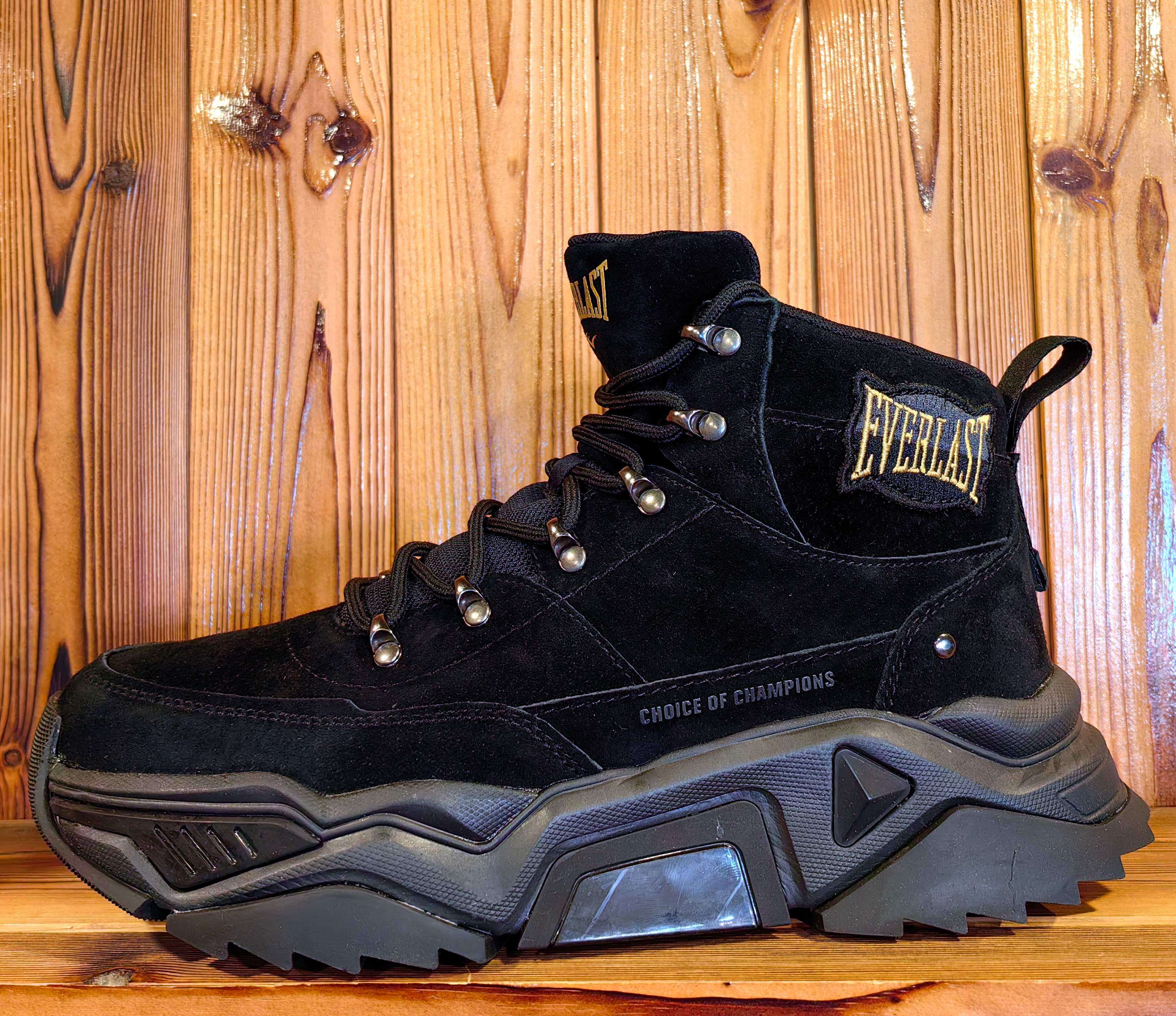 美国everlast拳击装备增高老爹休息运动鞋翻毛真皮四季格斗机能风