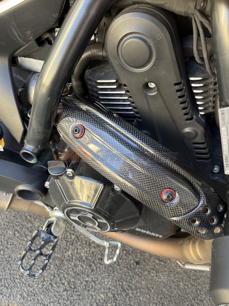 ducati 杜卡迪monster797 干碳纤维 改装 排气管防烫隔热保护盖罩