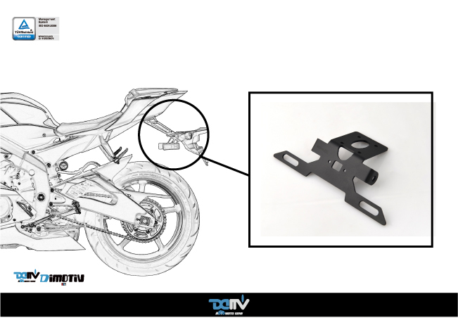 德国 DIMOTIV 适用YAMAHA雅马哈 YZF-R6 短尾后牌照架组 DMV 摩托车/装备/配件 摩托车牌照架 原图主图