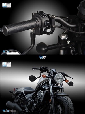 DMV 适用HONDA本田 REBEL CM300 CM500 复古下移后视镜转接座