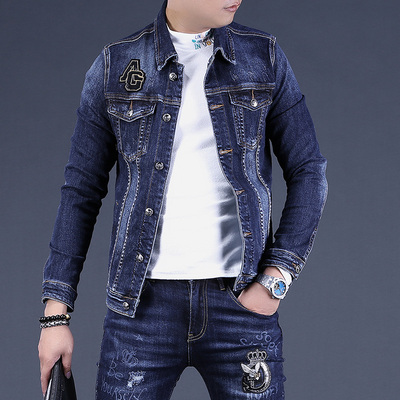 海豪森翻领秋季修身烫钻