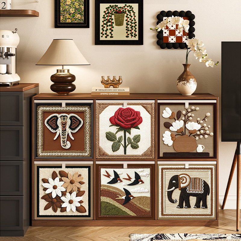 中古风折叠收纳箱卡莱克格子柜收纳盒抽屉式储物整理盒布艺收纳筐,收纳整理,收纳箱,淘宝优惠券,粉丝福利购,淘宝优惠卷