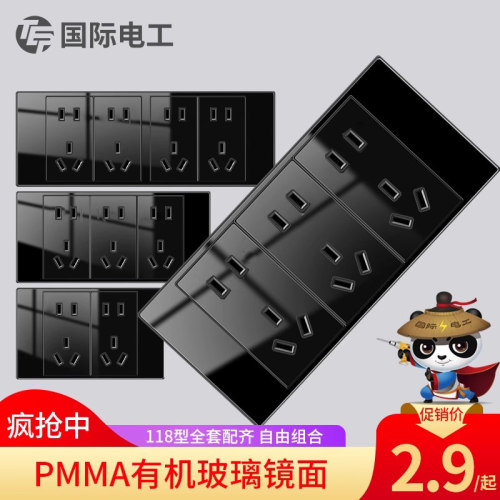 国际电工118型多孔开关插座面板