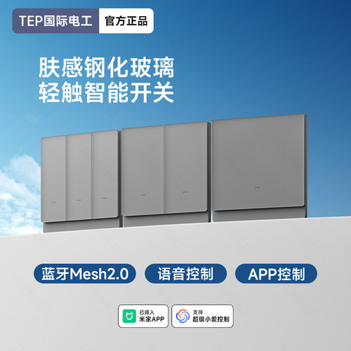 智能开关面板超薄双控已接入米家APP支持小爱音箱语音控制零火版
