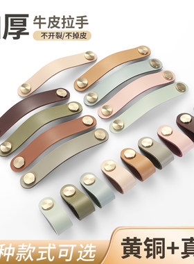 欧式衣橱柜门把柄明装轻奢小拉手