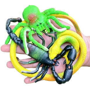 软胶仿真蛇大蜘蛛蝎子套装 恐怖眼镜蛇儿童玩具假昆虫动物礼品模型