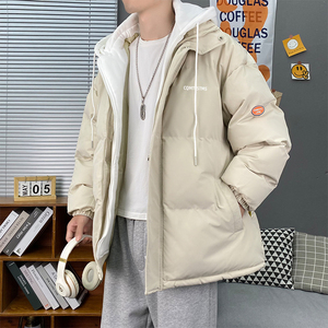大货到仓！2022港风情侣棉衣男女假两件连帽棉服WT08 p75图片