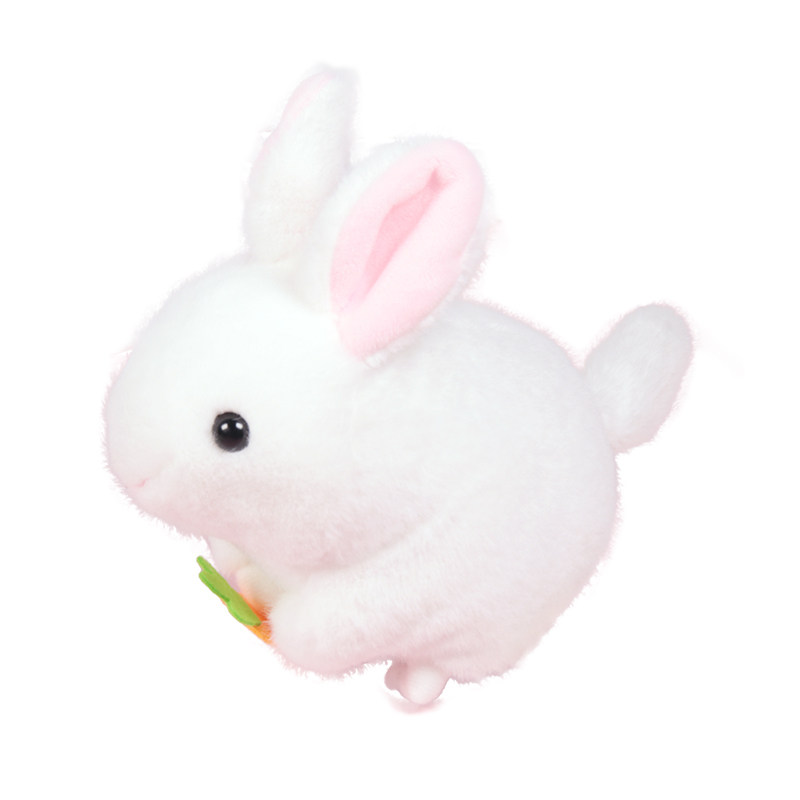 抖音同款拉绳拉线甩尾巴摇尾巴的小兔子玩偶毛绒玩具娃娃公仔伸缩
