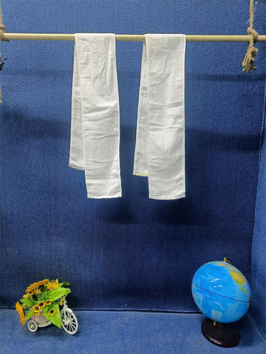 纯棉双线圈纯白户外挂脖运动巾