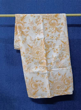 纯棉橙色碎花床上用品180*230cm家用床单大炕单外贸尾单微瑕