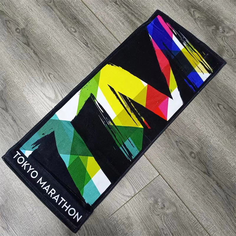 经典纯棉黑色系列喷墨印花毛巾 加厚柔软吸水家用洗脸大面巾