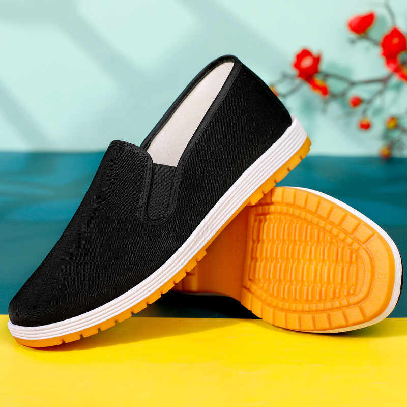 老北京布鞋男牛筋底单布鞋防滑休闲黑布鞋男厨房工作鞋,流行男鞋,布鞋,淘宝优惠券,粉丝福利购,淘宝优惠卷