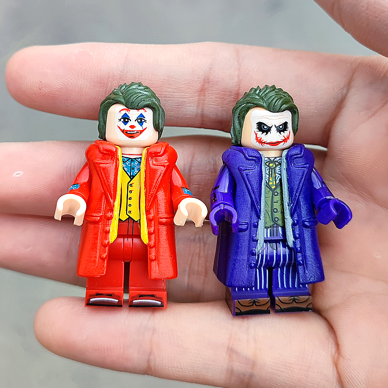 积木人仔玩具黑暗骑士小丑希斯莱杰头发配件蝙蝠侠积木玩具第三方