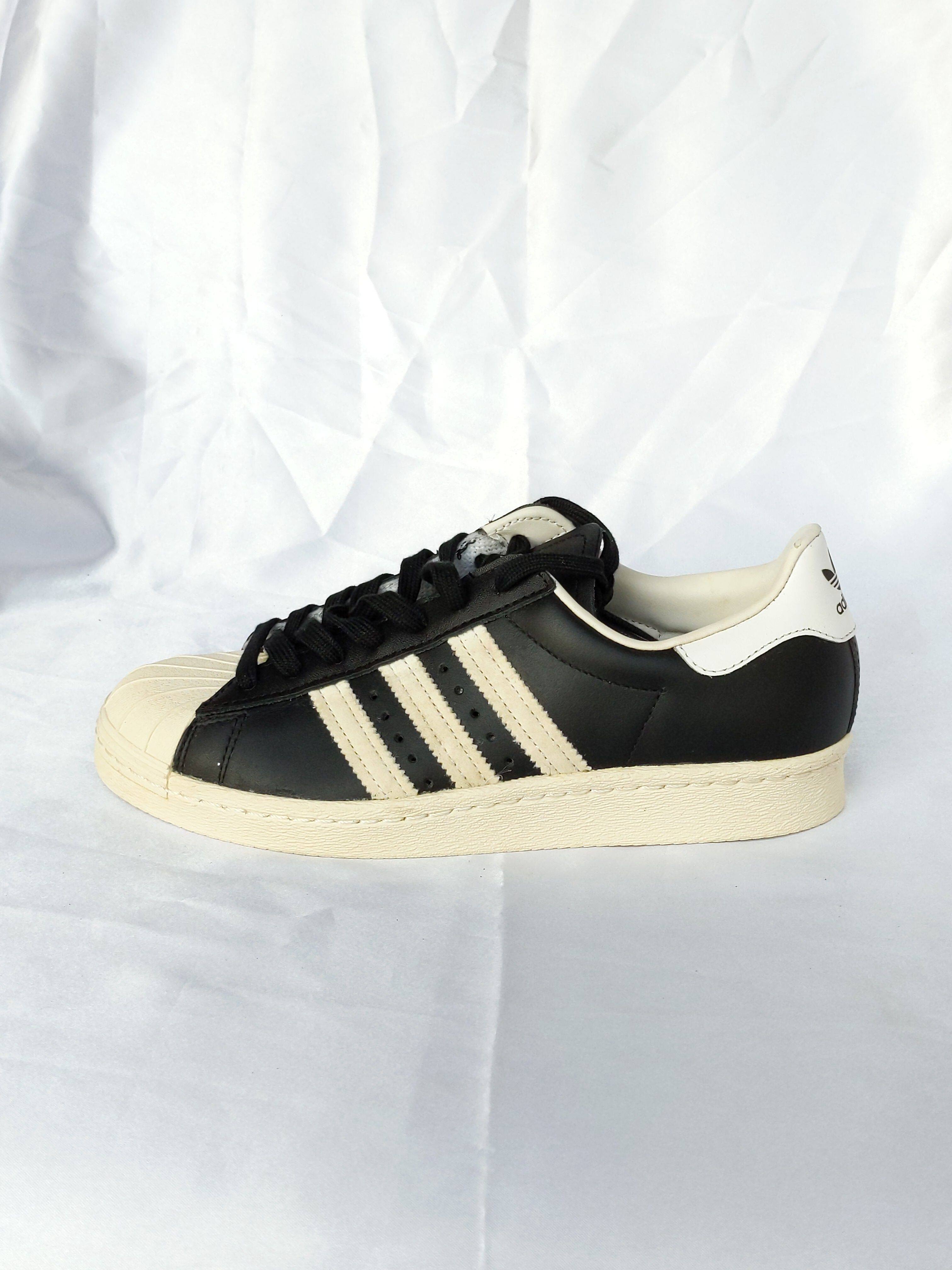 ADIDAS SUPERSTAR 80s 三叶草女经典复古做旧贝壳头休闲鞋 G61069