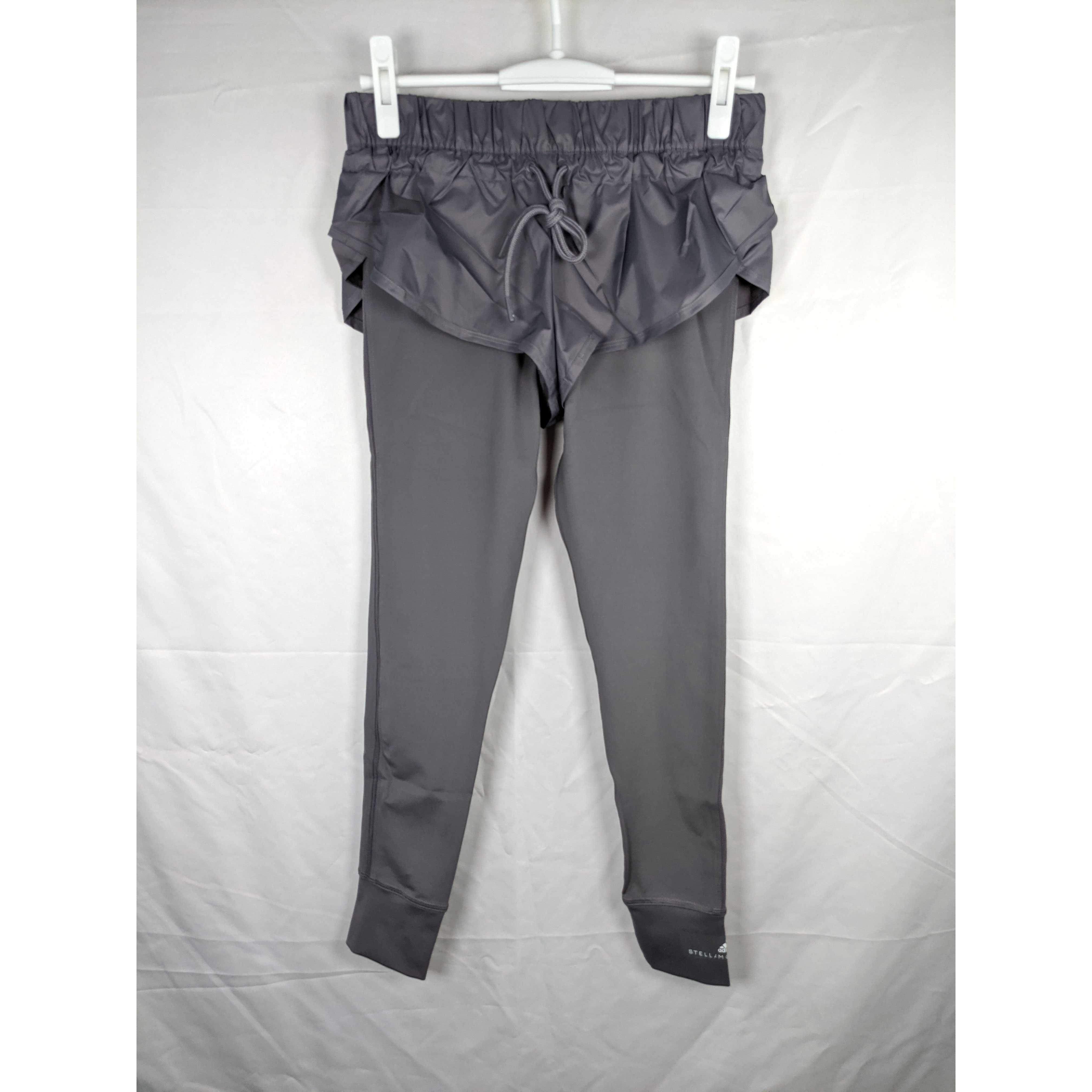 正品 绝版 ADIDAS STELLA aSMC 短裤 假两件 束腿裤松紧裤 BS1491