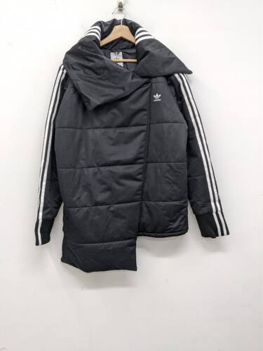 正品 ADIDAS 三叶草  中长款 女子不对称设计冬季运动棉服 EC1916