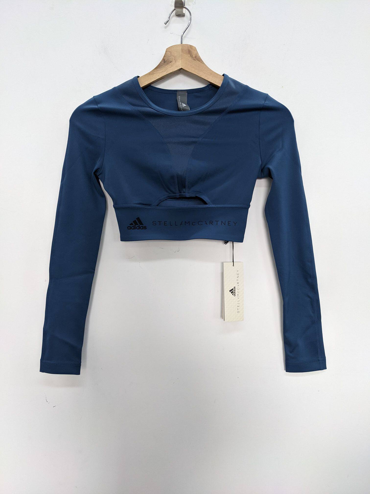 联名 正品 adidas Stella McCartney 女子瑜珈露腰长袖 FK8865