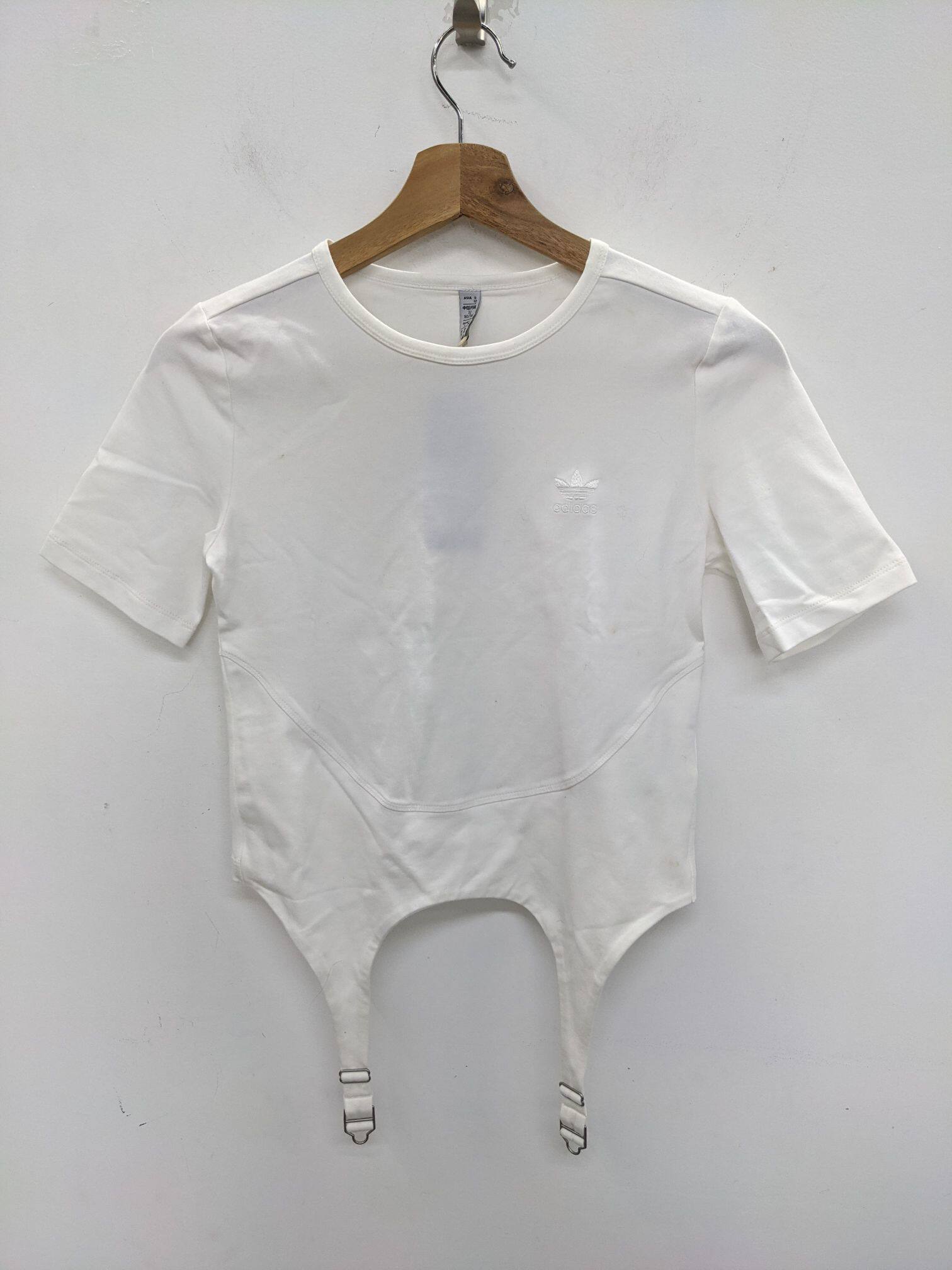 adidas Always Original Tee 女短袖修身高腰短款休闲T恤 HF2015