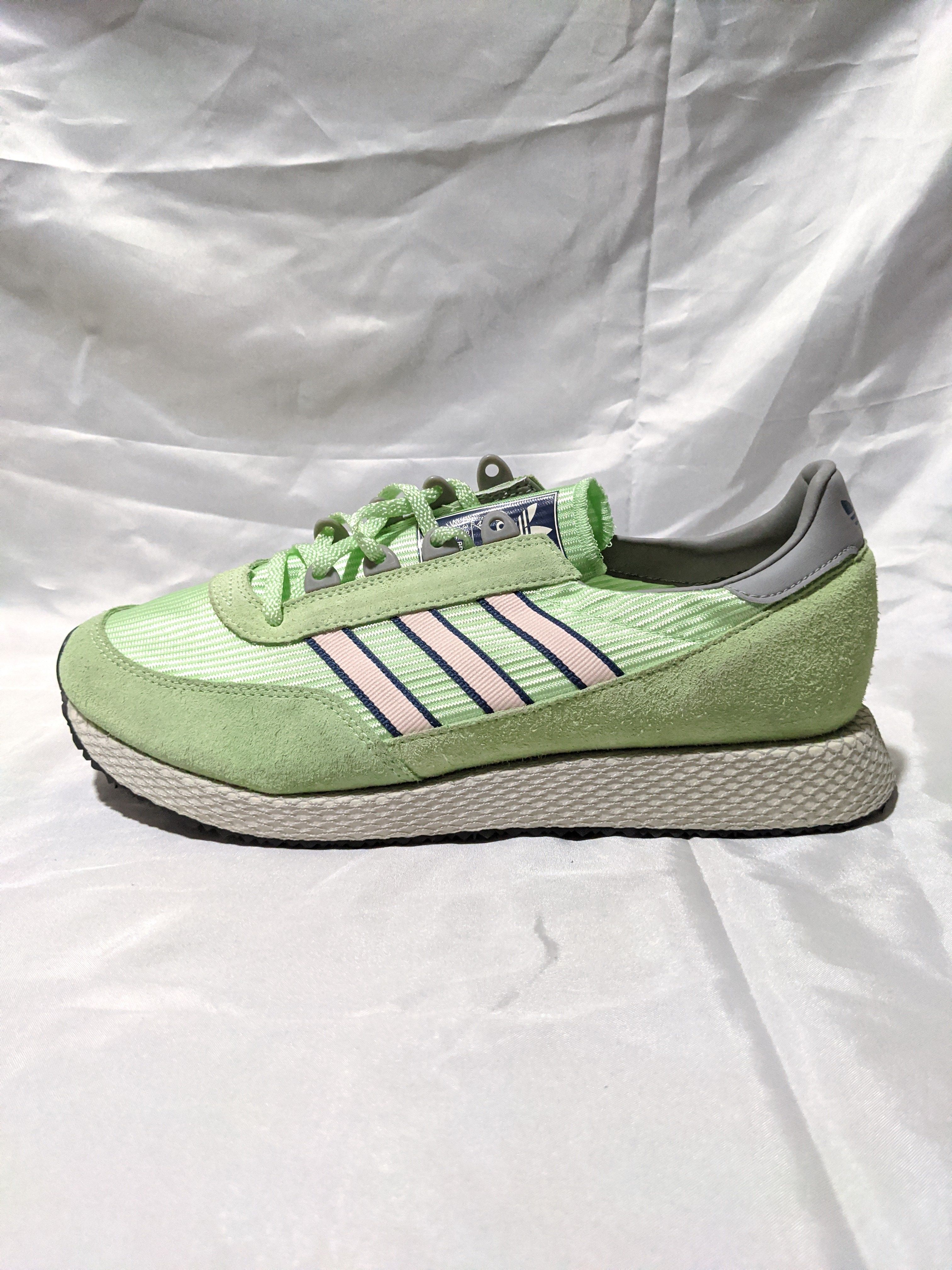 高端 adidas Spezial Glenbuck Mist Jade 男子做旧休闲鞋 DA8759