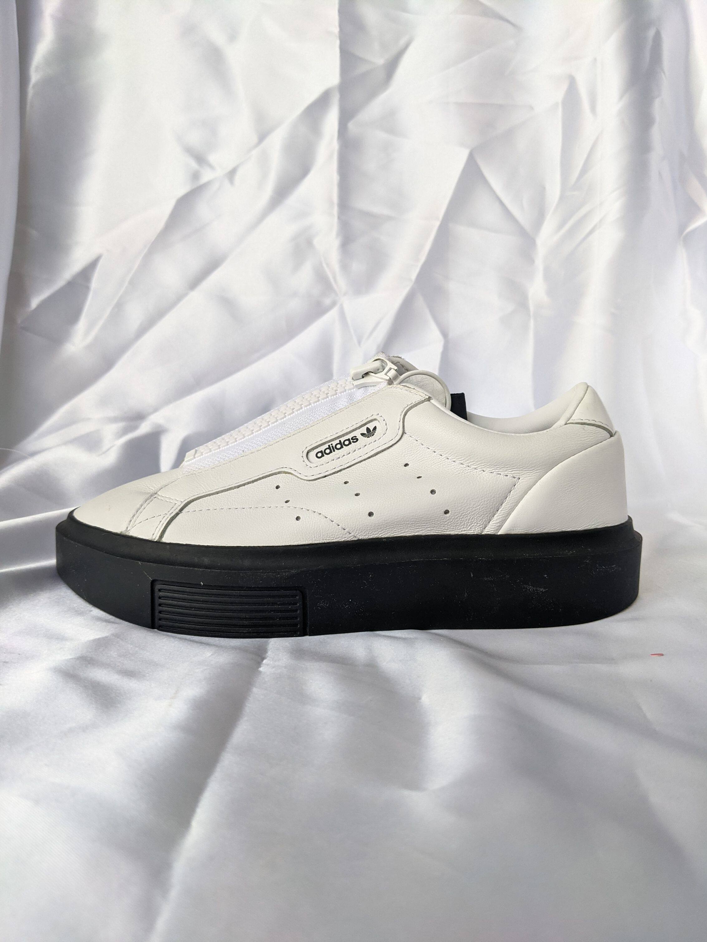 adidas Sleek Super Zip 三叶草女子松糕底拉链复古休闲鞋 EF1899